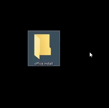 create a new folder named "Office Install."