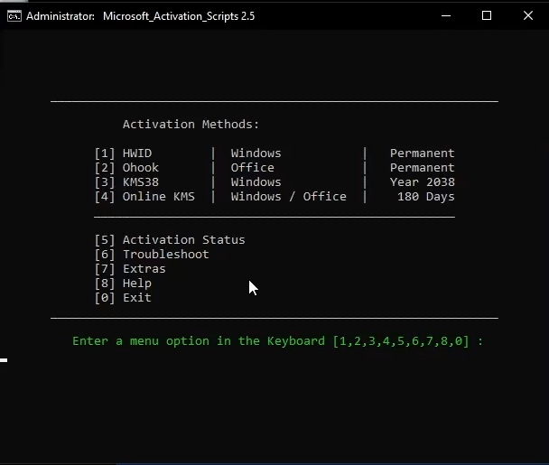 microsoft activation script window